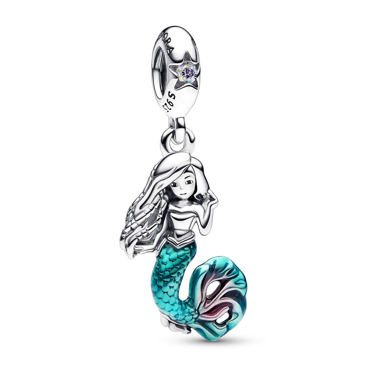 Pandora Disney De Kleine Zeemeermin Ariël Hangende Bedel zilver - 792695C01