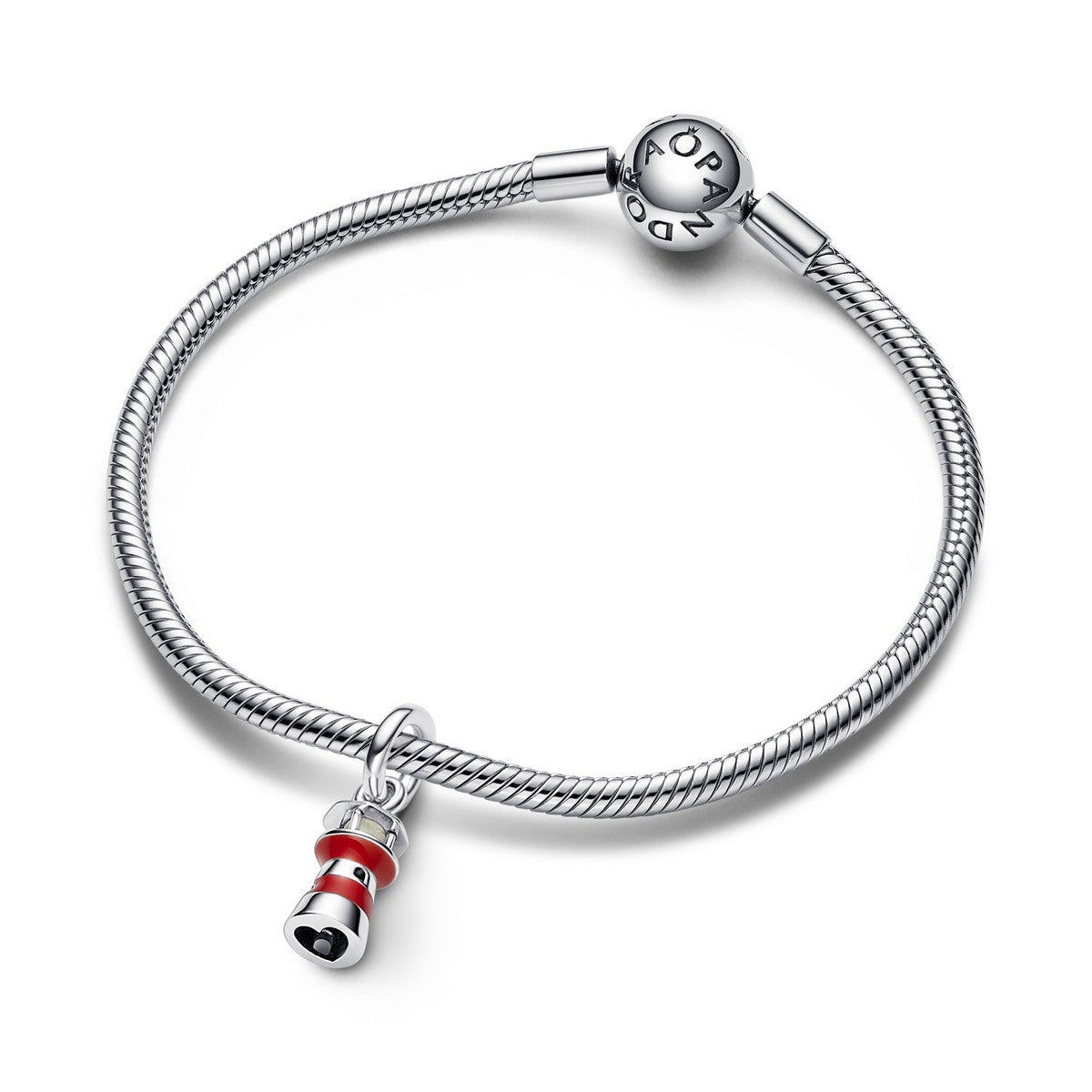 Pandora Glow-in-the-dark hangende bedel vuurtoren zilver - 792714C01