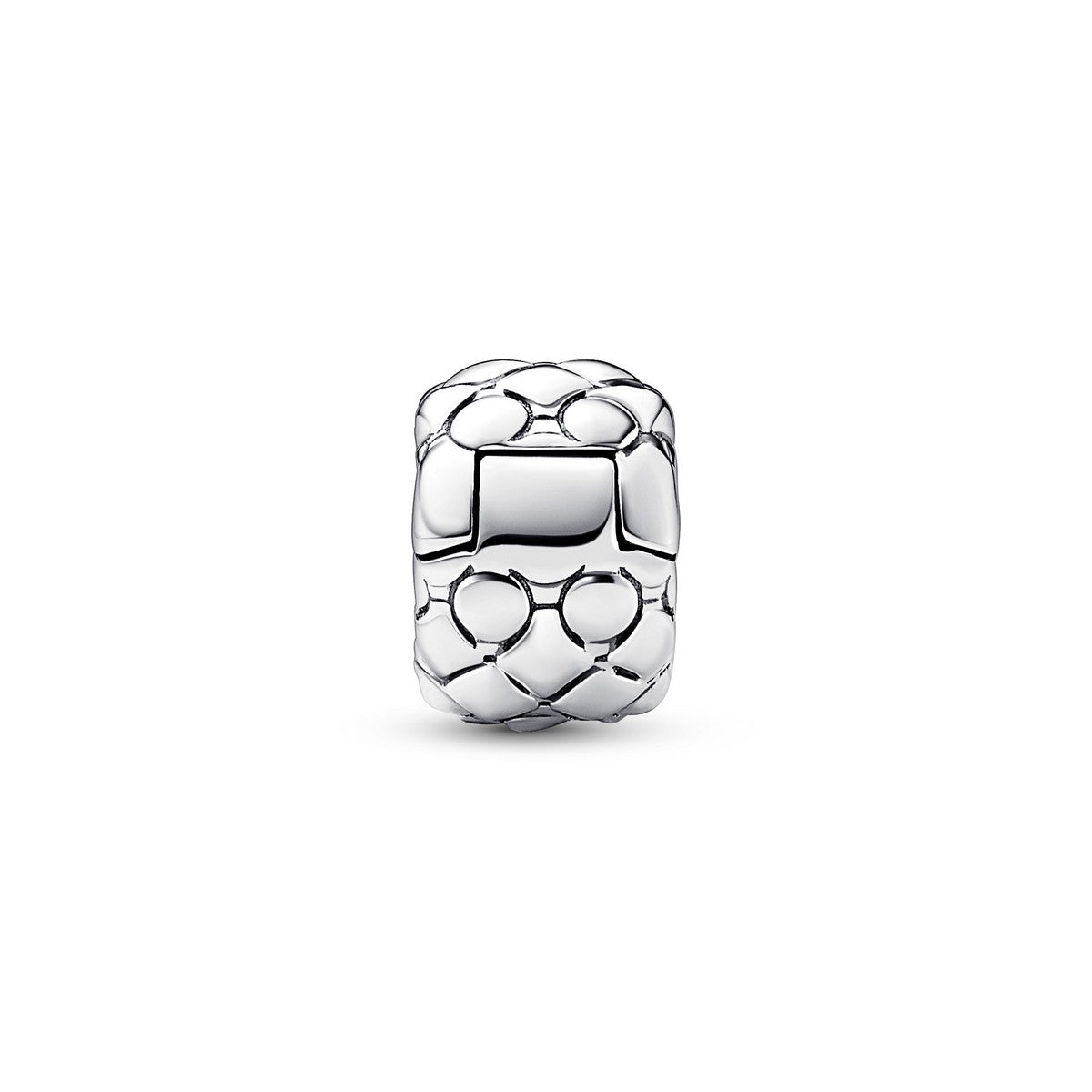 Pandora Studded clipbedel zilver - 792746C00