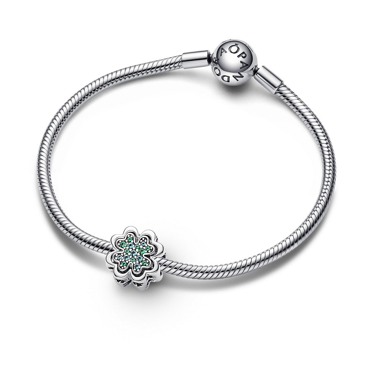 Pandora Deelbare klavertjevierbedel zilver - 792752C01