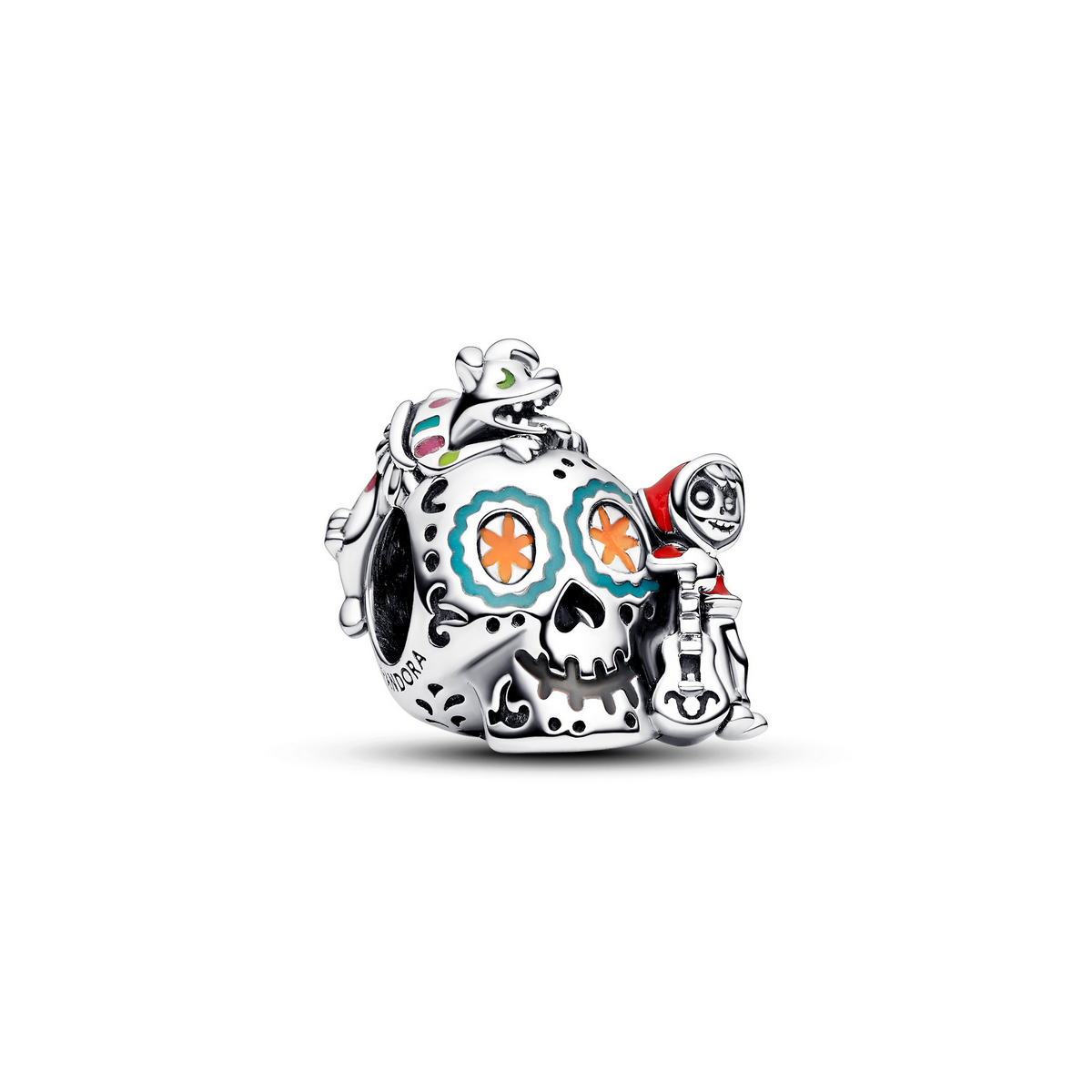 Pandora Disney Pixar Coco Miguel & Dante schedel Glow-in-the-dark Bedel zilver - 792817C01