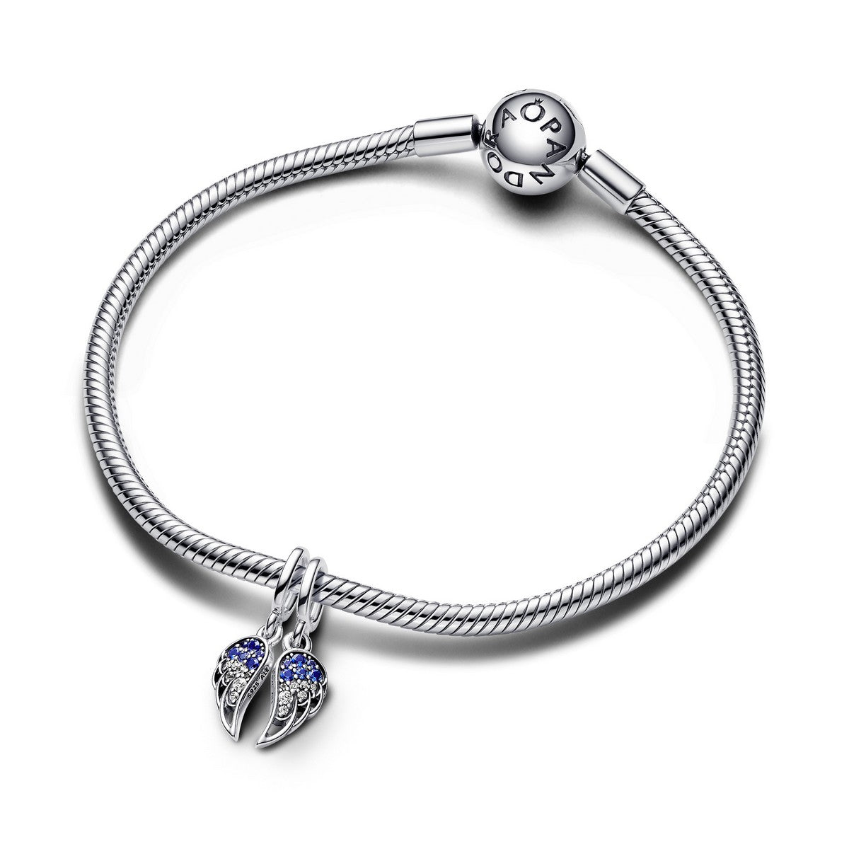 Pandora Sprankelende Deelbare Engelenvleugels Hangende Bedel zilver - 792821C01