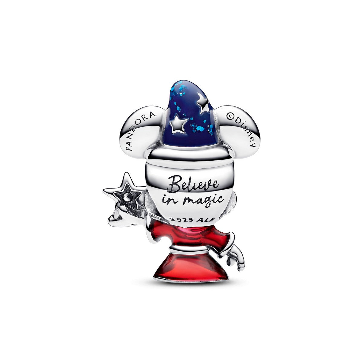 Pandora Disney Tovenaarsleerling Mickey Bedel zilver - 792954C01
