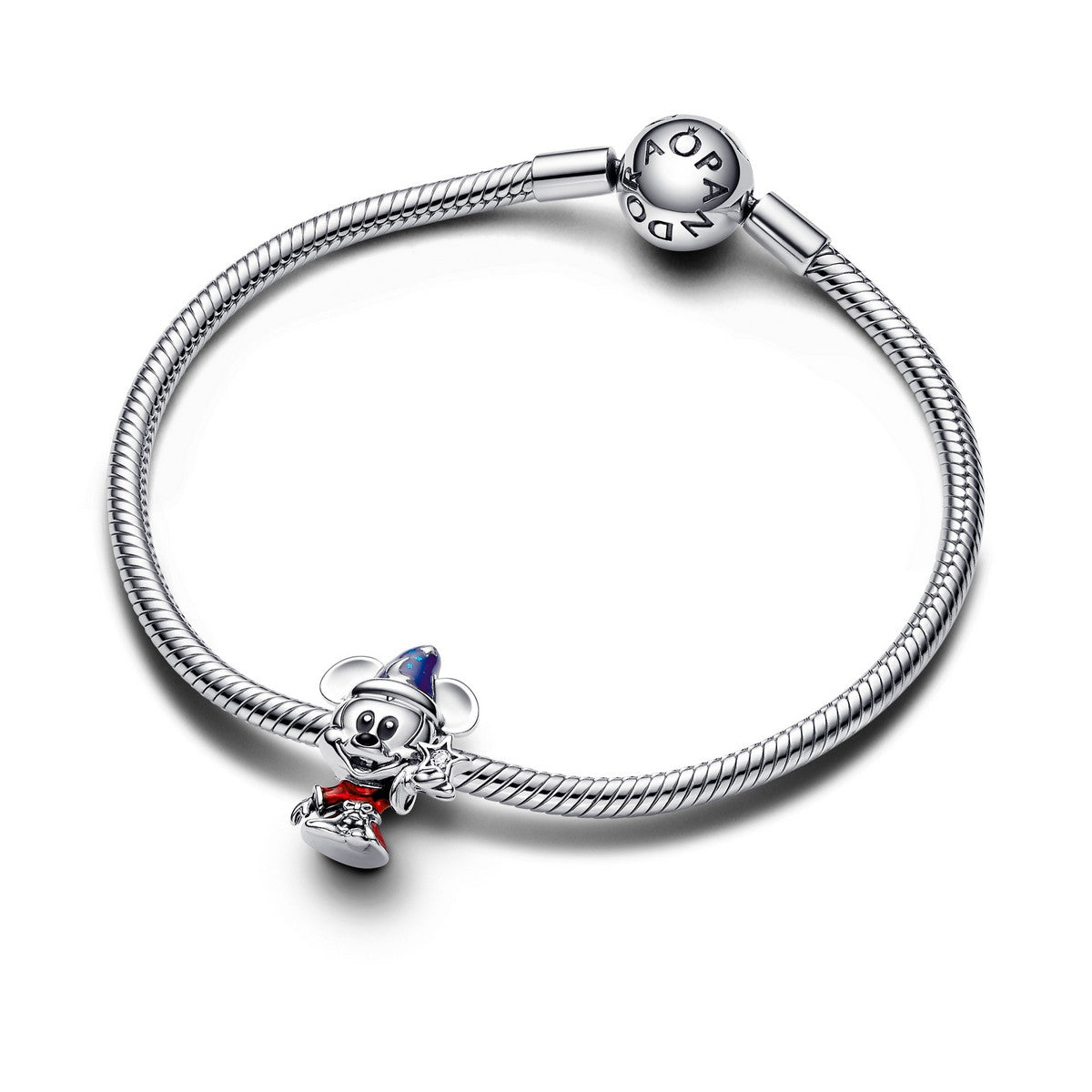 Pandora Disney Tovenaarsleerling Mickey Bedel zilver - 792954C01
