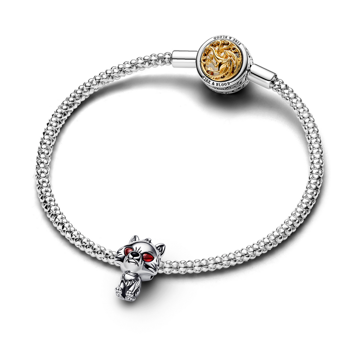 Pandora Game of Thrones Ghost Direwolf Bedel zilver - 792963C01