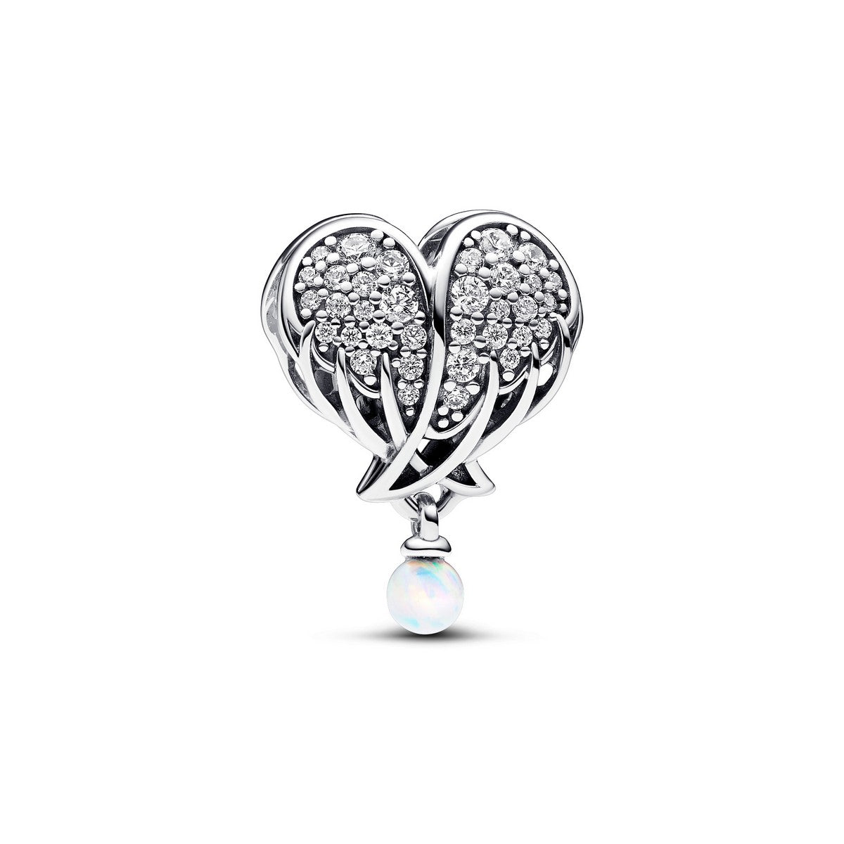 Pandora Sprankelende Engelenvleugels & Hart Bedel zilver - 792980C01