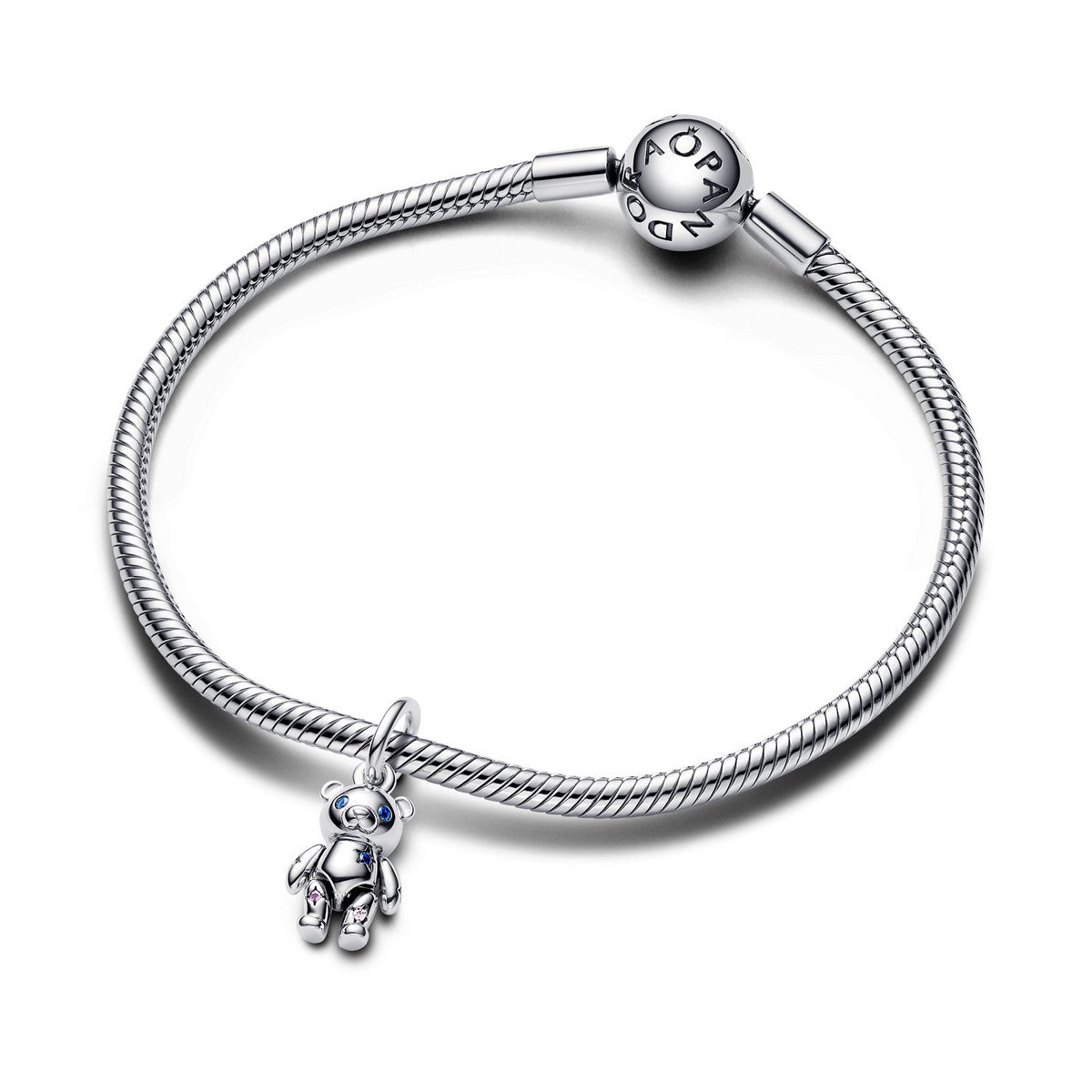 Pandora Beweegbare Teddybeer Hangende Bedel zilver - 792986C01