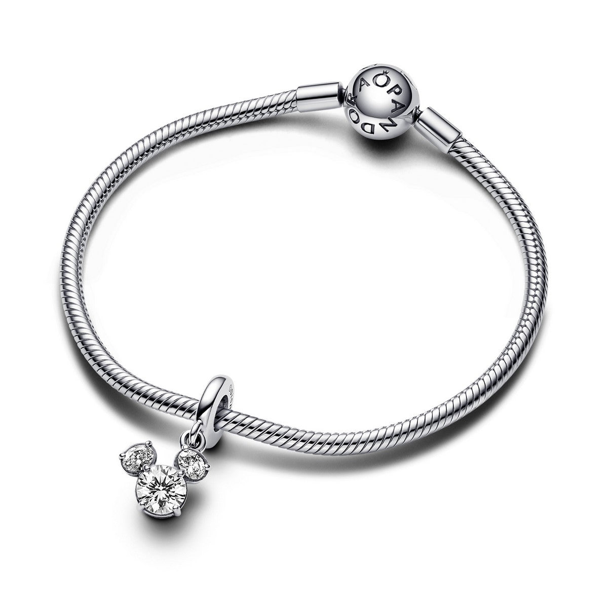 Pandora Disney Mickey Mouse Sprankelend Hoofd Silhouet Hangende Bedel zilver - 793031C01