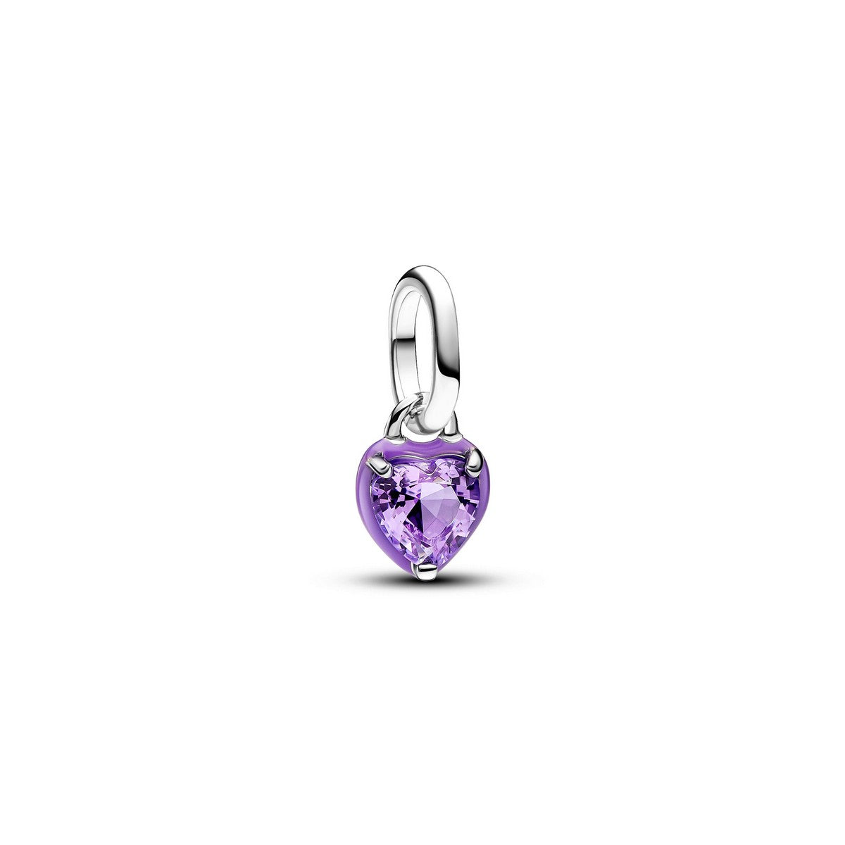 Pandora ME Paarse Chakra Hart Mini Hangende Bedel zilver - 793042C04