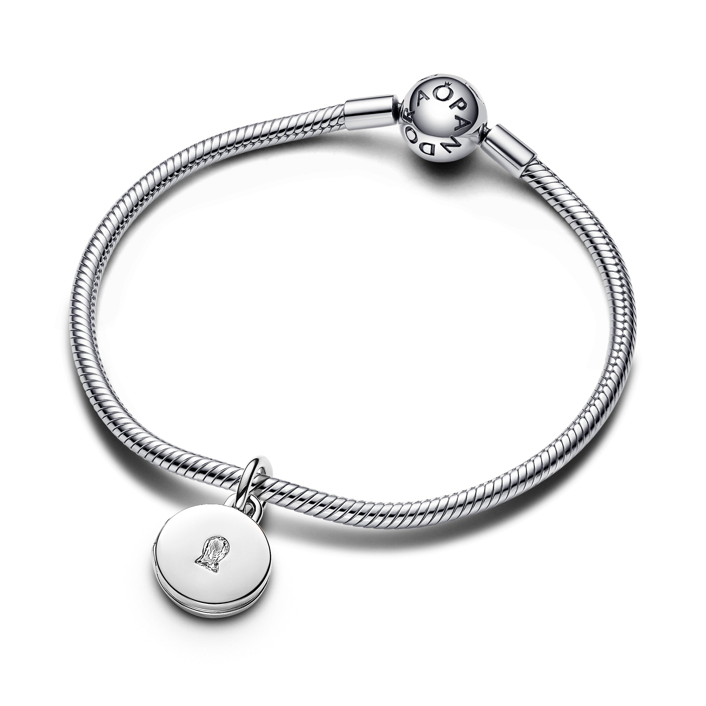 Pandora Te openen & graveerbare liefdesmedaillon hangende bedel zilver medallion - 793066C01
