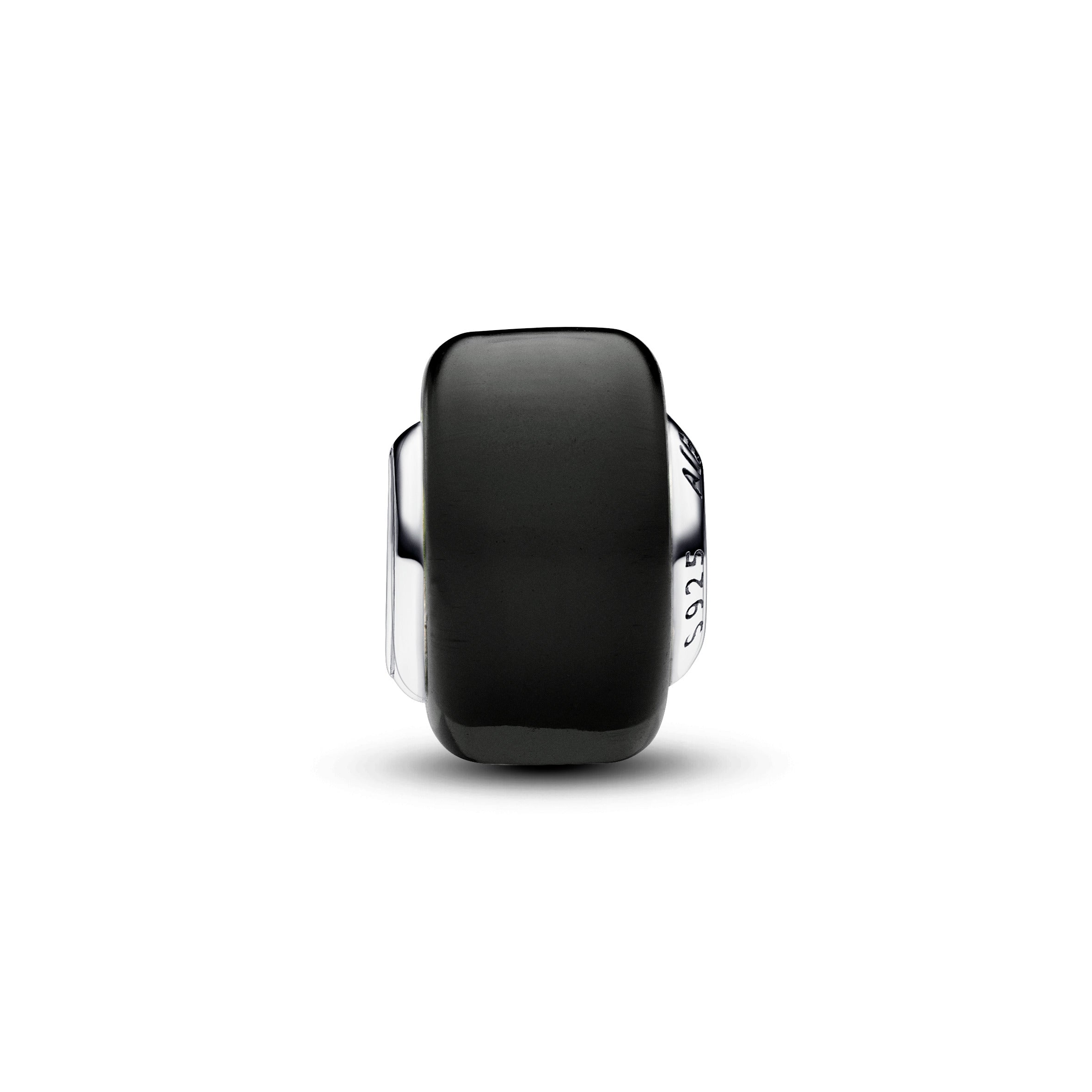 Pandora Zwarte minibedel van muranoglas zilver - 793117C00