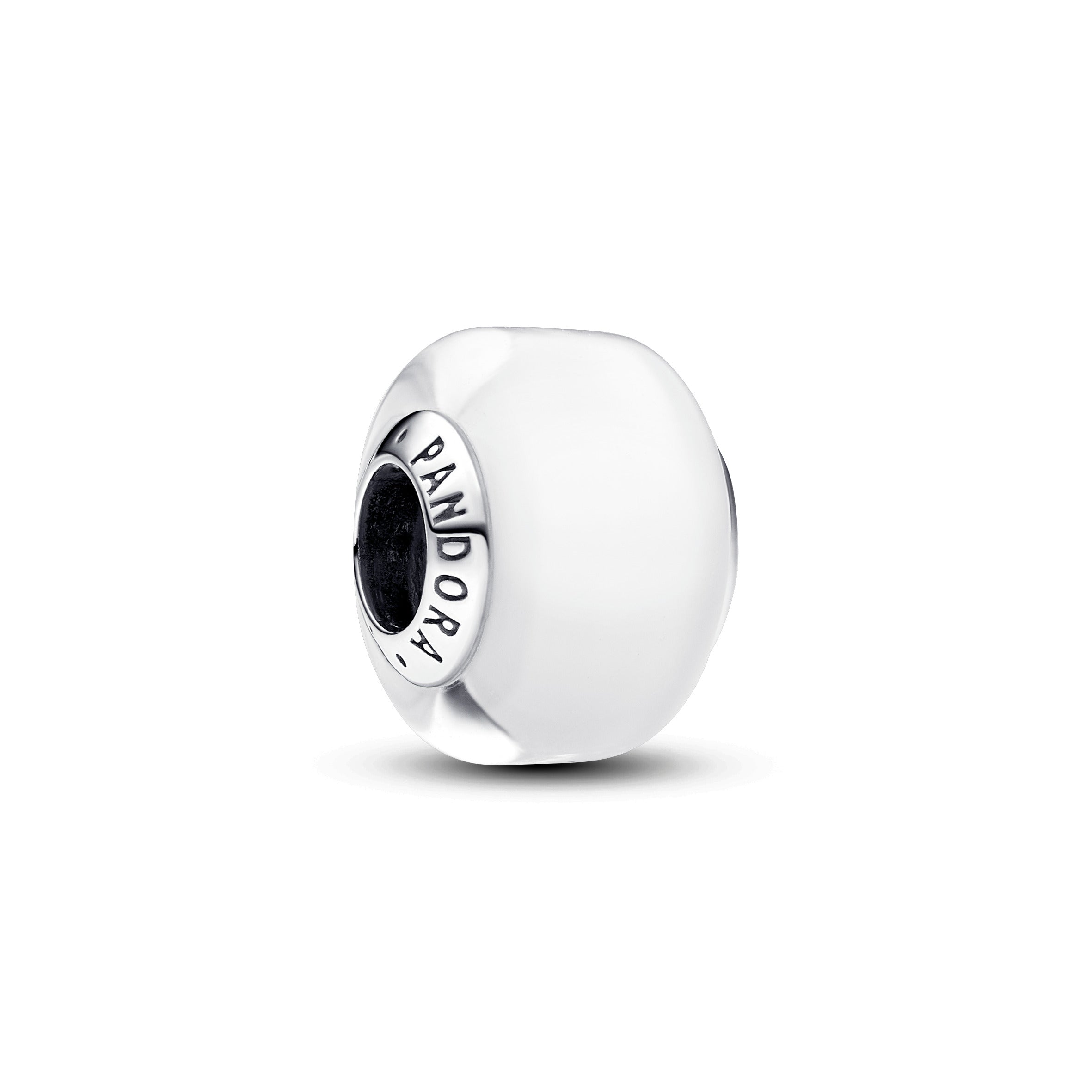 Pandora Witte minibedel van muranoglas zilver - 793118C00
