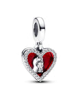 Pandora Dubbele Hangende Bedel Rood Hart & Sleutelgat 793119C01, exclusief en kwalitatief hoogwaardig. Ontdek nu!
