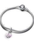 Pandora Mama Hart Sterling Zilver met Opal Hangende Bedel 793202C01 - PansiteNederland.nl
