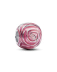 Pandora Roze Roos Sterling Zilver met Doorschijnend Roze Emaille Bedel 793212C01 - PansiteNederland.nl