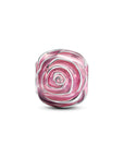 Pandora Roze Roos Sterling Zilver met Doorschijnend Roze Emaille Bedel 793212C01 - PansiteNederland.nl