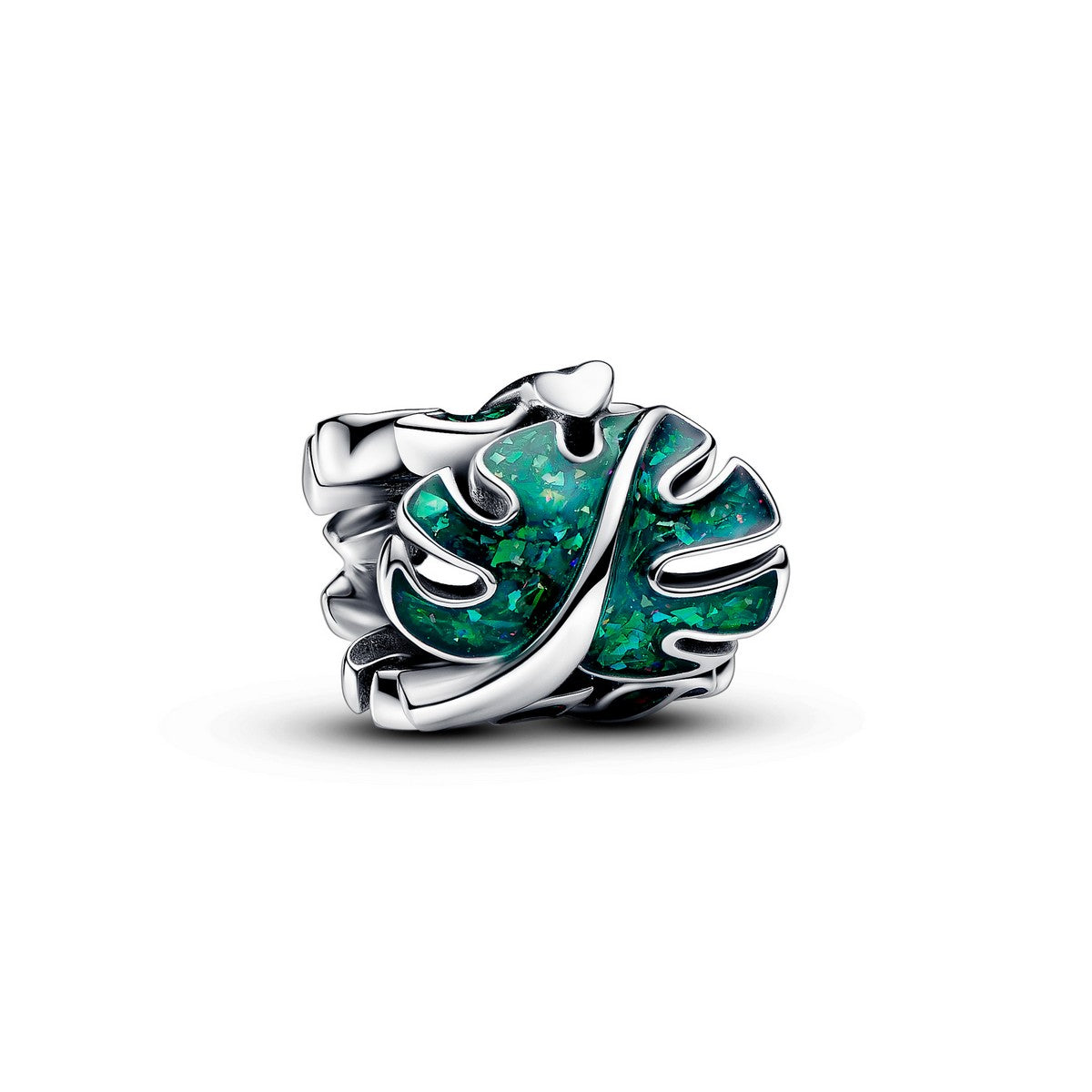 Pandora Groene Monstera Bladeren Bedel zilver - 793332C01