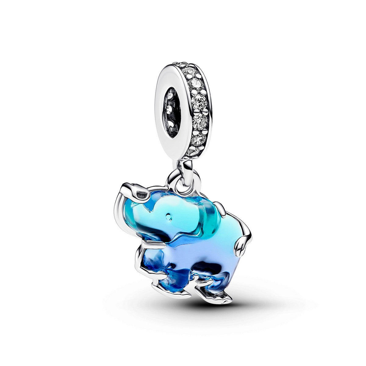 Pandora Blauwe Muranoglas Olifant Hangende Bedel zilver - 793339C01