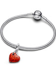 Pandora Opalescent Rood Hart Hangende Bedel 793348C01 - PansiteNederland.nl