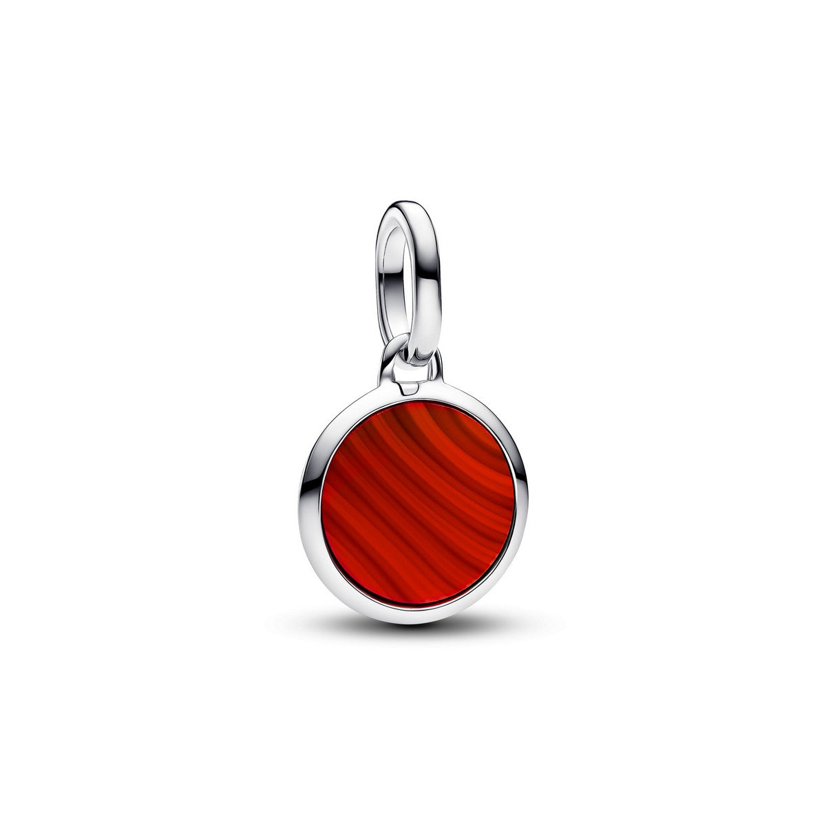 Pandora Rood Muranoglas Graveerbare Mini Medaillonbedel zilver medallion - 793389C01