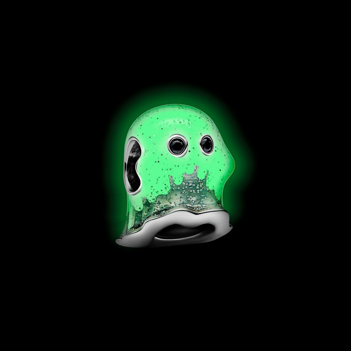 Pandora Glow-in-the-dark Boo Ghost Bedel zilver - 793404C01
