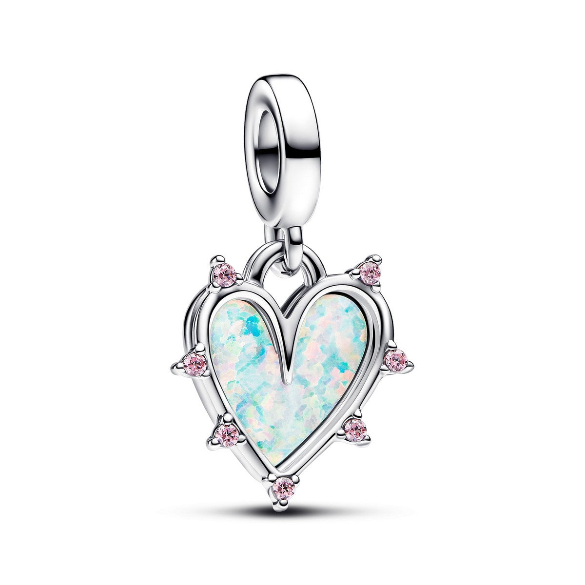 Pandora Vriendschap Opalescent Dubbele Hangende Bedel zilver - 793434C01