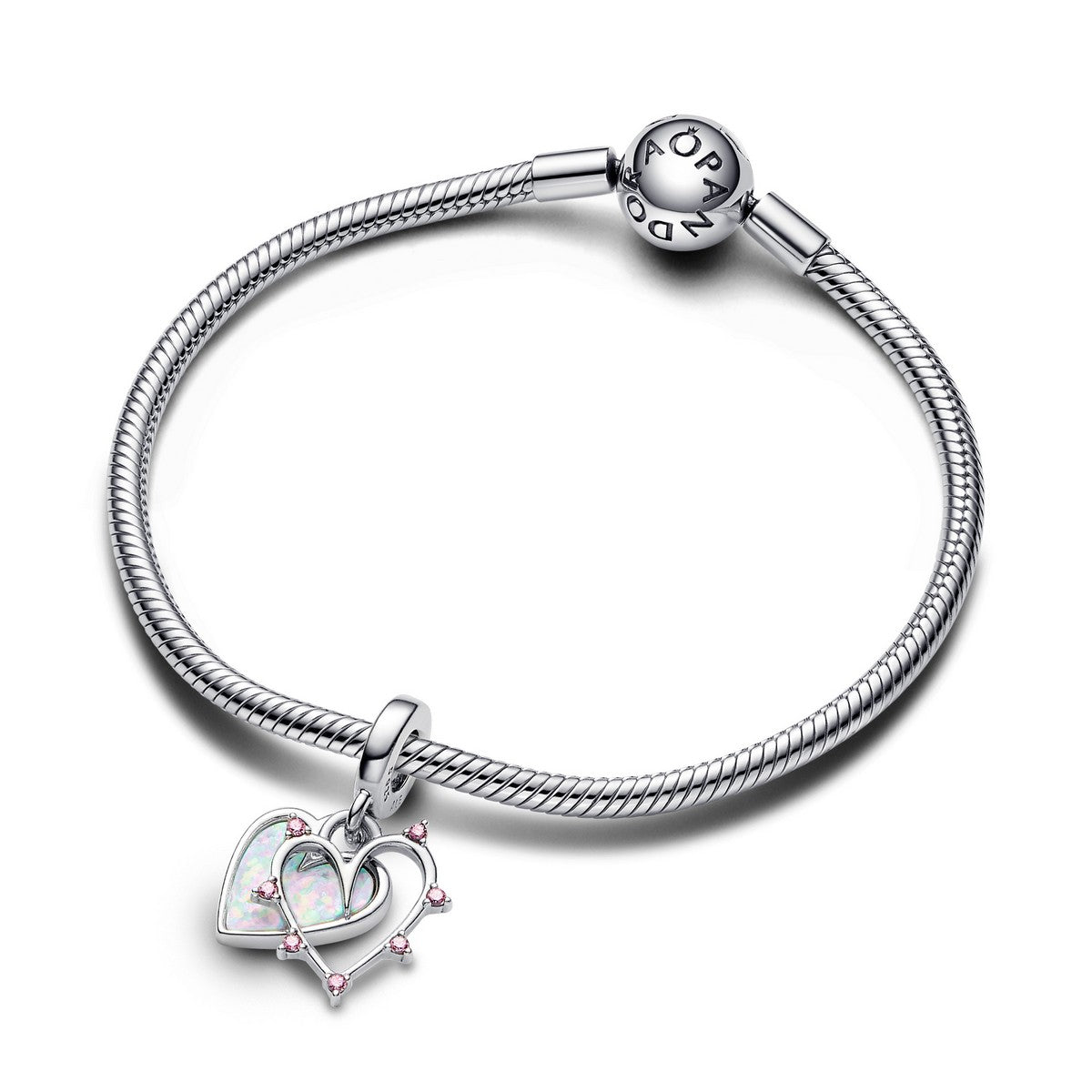 Pandora Vriendschap Opalescent Dubbele Hangende Bedel zilver - 793434C01