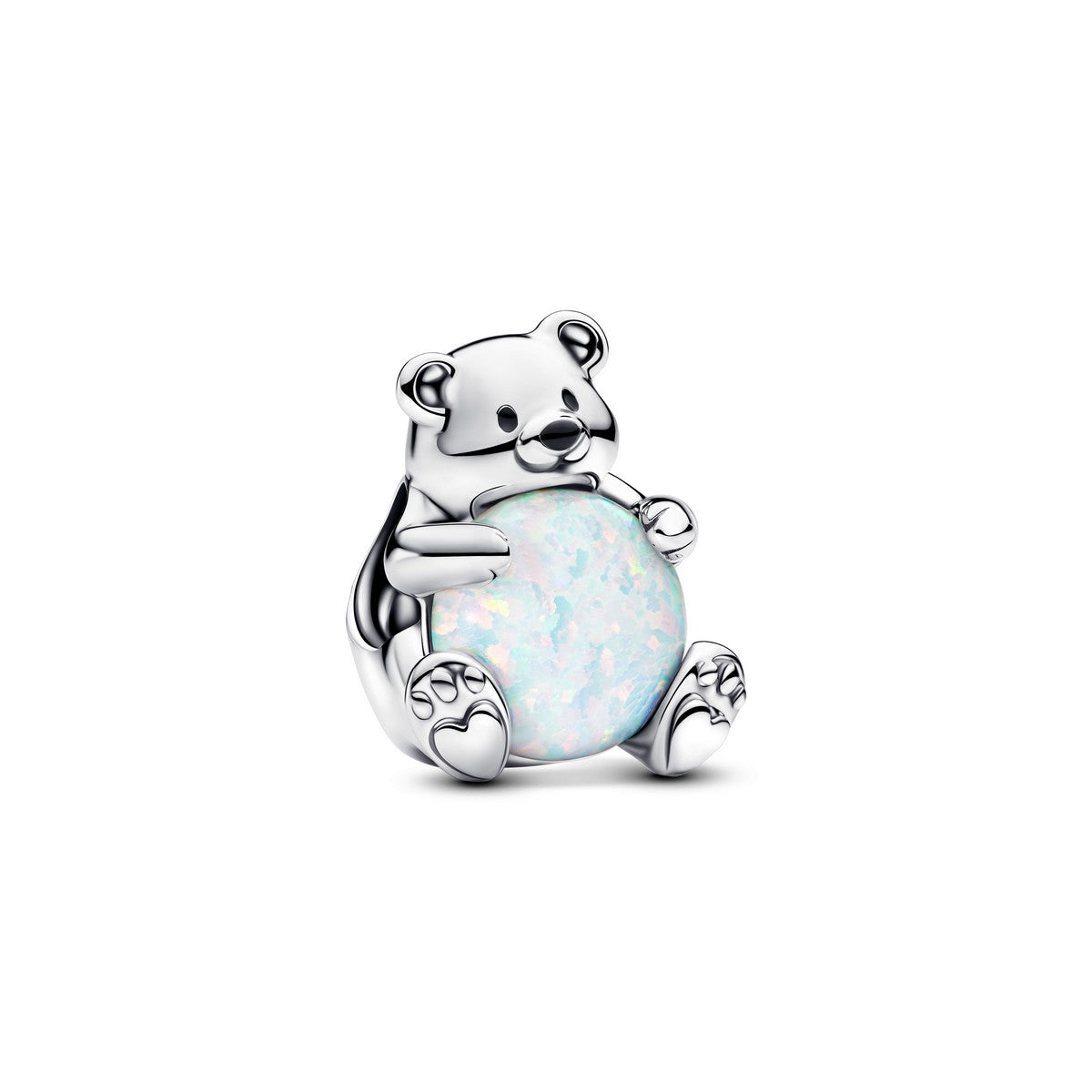 Pandora Bedel met ijsbeer zilver wit - 793589C01