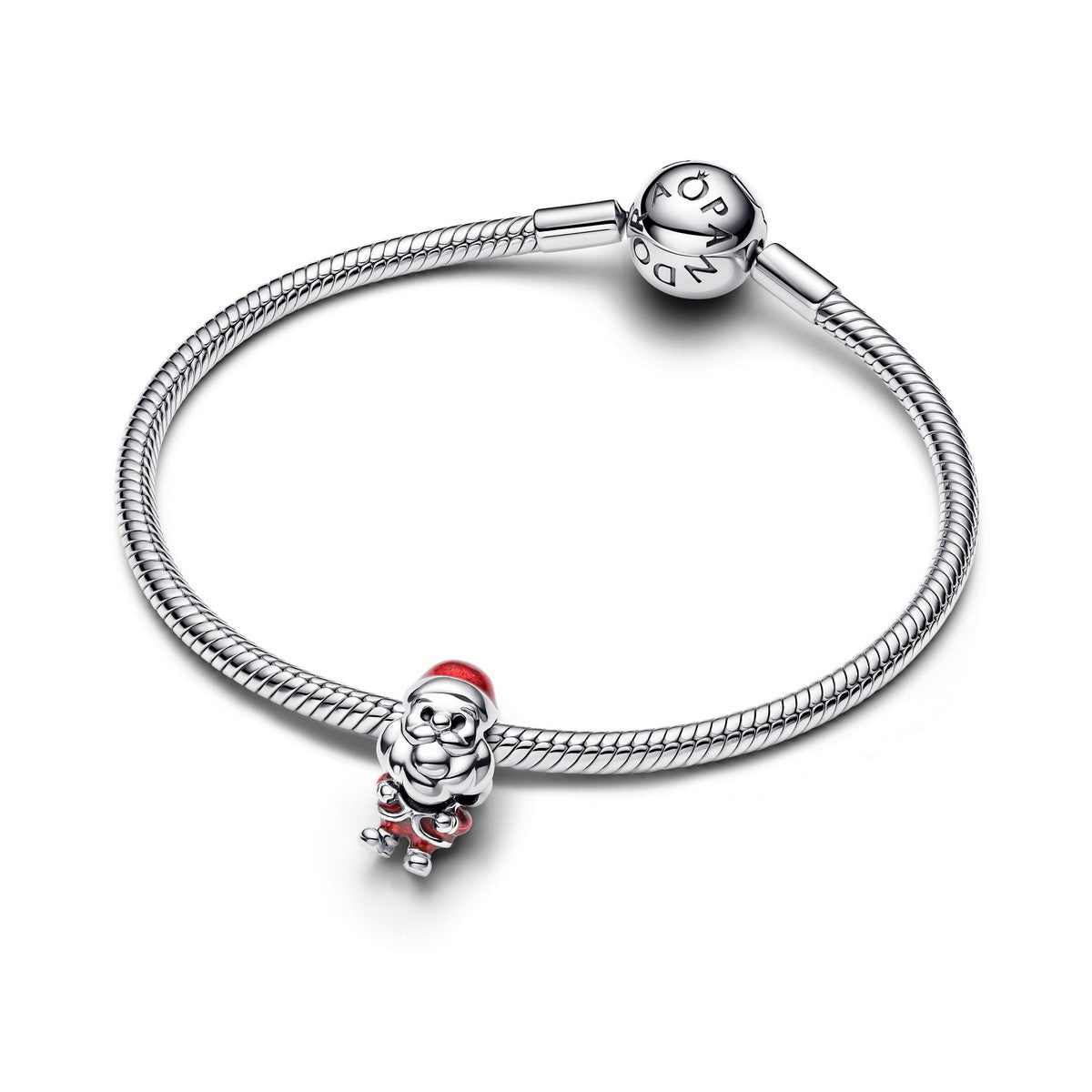 Pandora Bedel met speelse Kerstman zilver - 793593C01