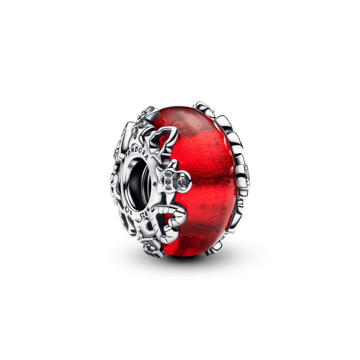 Pandora Muranoglazen bedel met kerstmagie zilver - 793597C00