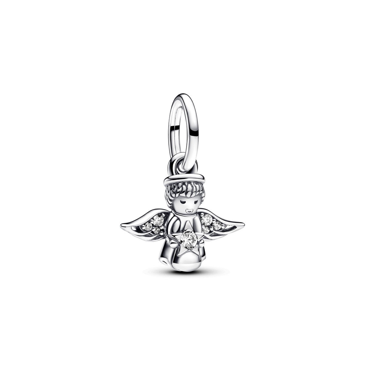 Pandora Sprankelende hangende bedel met engel zilver - 793598C01