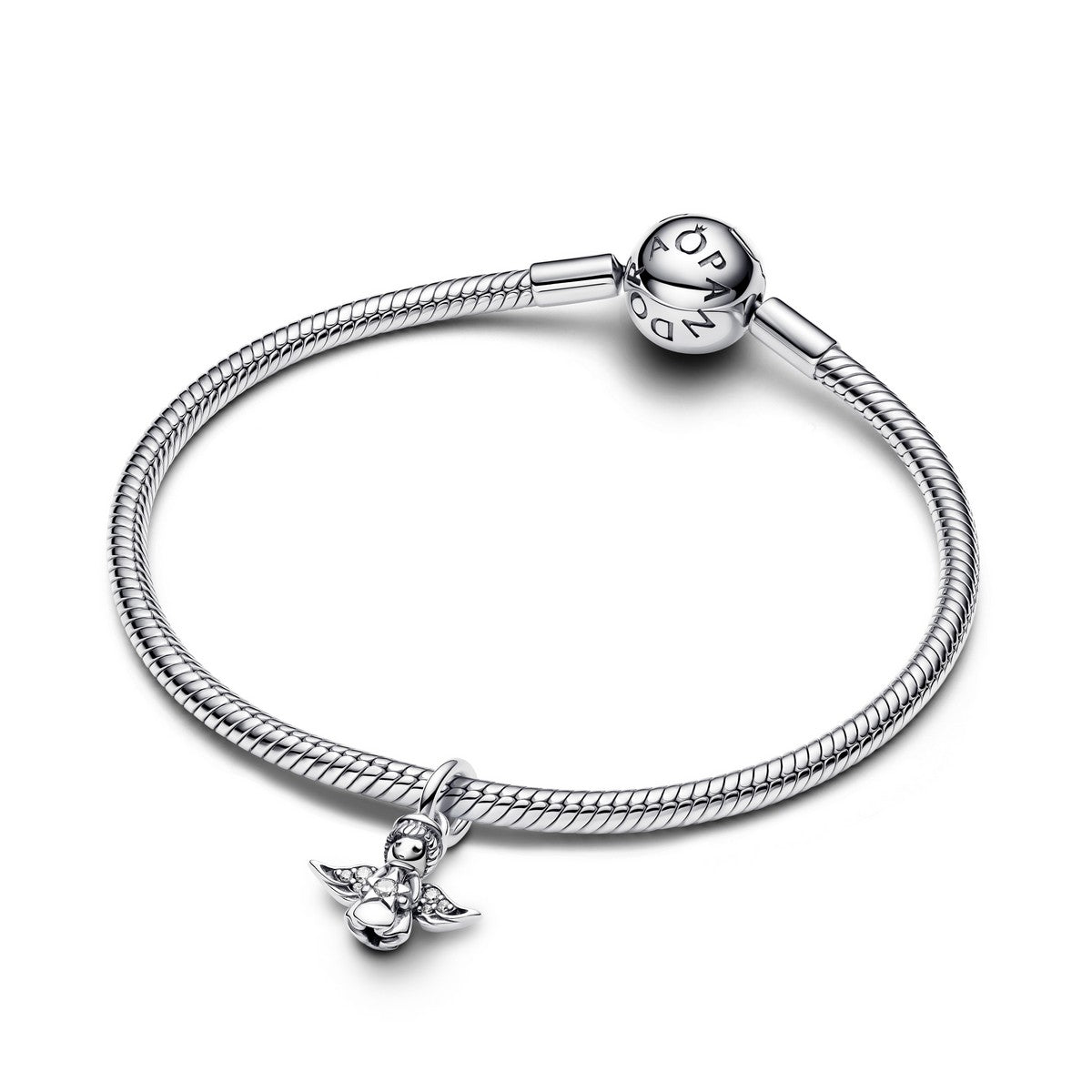 Pandora Sprankelende hangende bedel met engel zilver - 793598C01