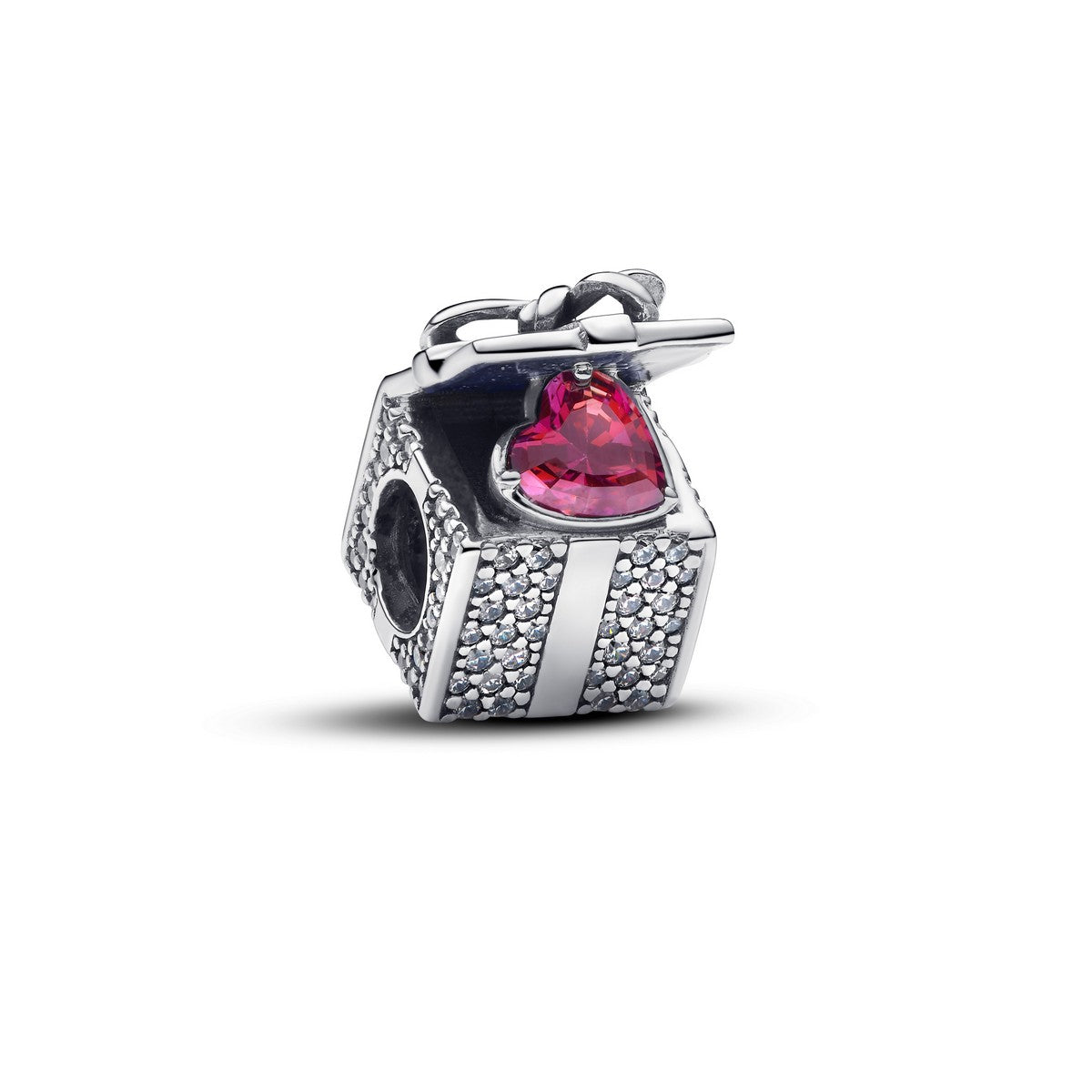 Pandora Bedel met glinsterend cadeau zilver - 793603C01