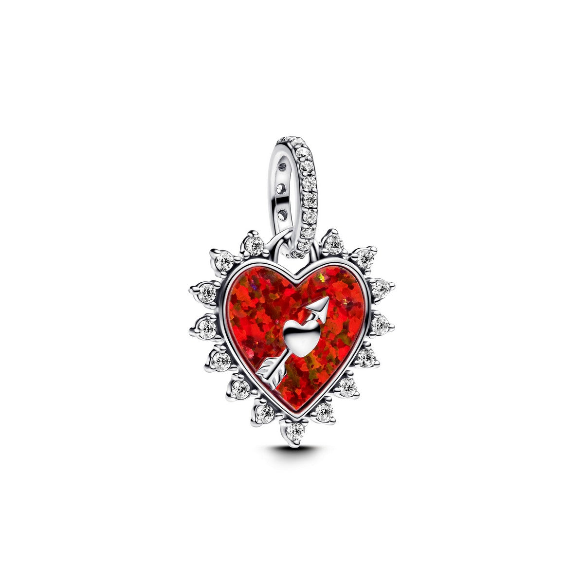 Pandora Draaibare Pijl Hart Hangende Bedel zilver - 793667C01