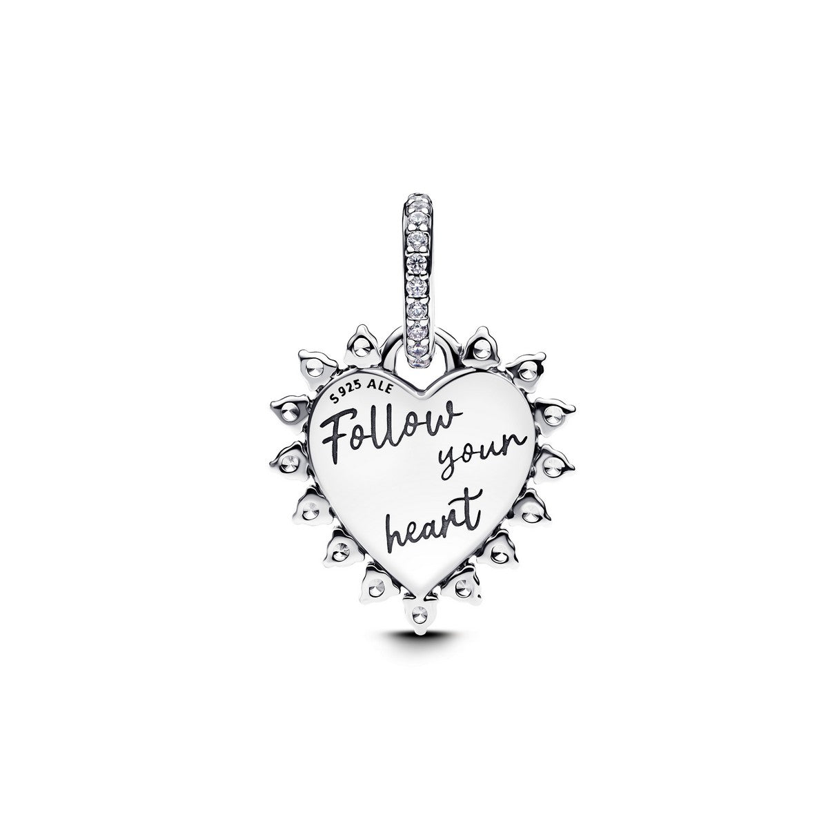 Pandora Draaibare Pijl Hart Hangende Bedel zilver - 793667C01