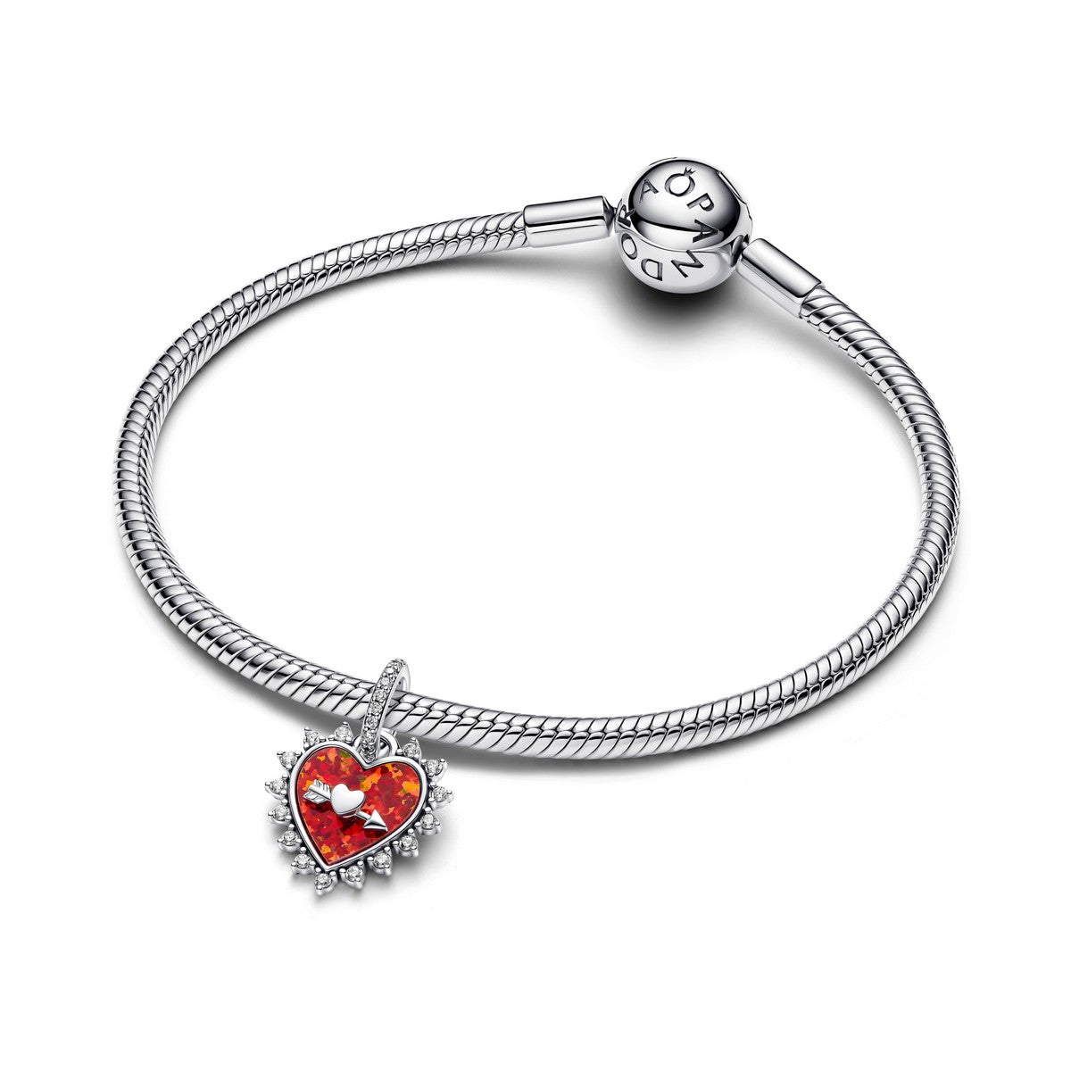 Pandora Draaibare Pijl Hart Hangende Bedel zilver - 793667C01