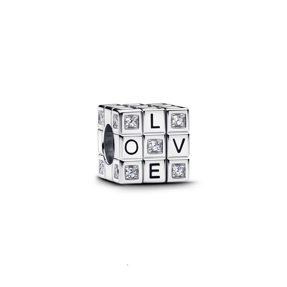 Pandora Beweegbare Speelgoedkubus Bedel zilver - 793672C01