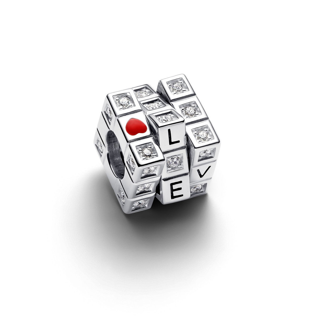 Pandora Beweegbare Speelgoedkubus Bedel zilver - 793672C01