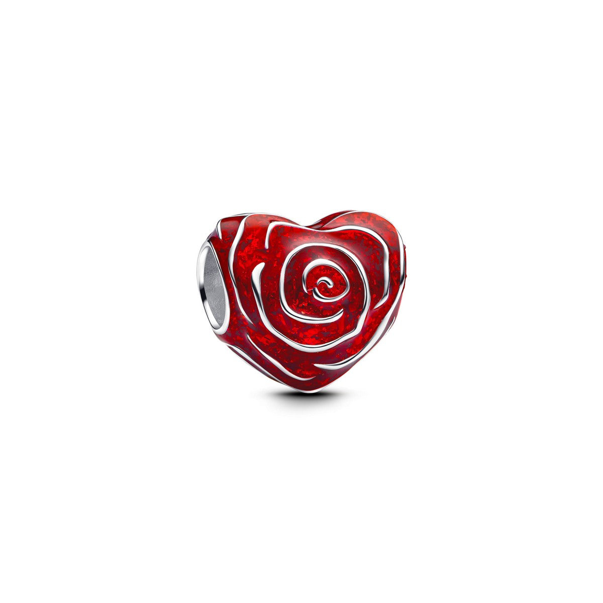 Pandora Roos Hart Bedel zilver rood - 793673C01