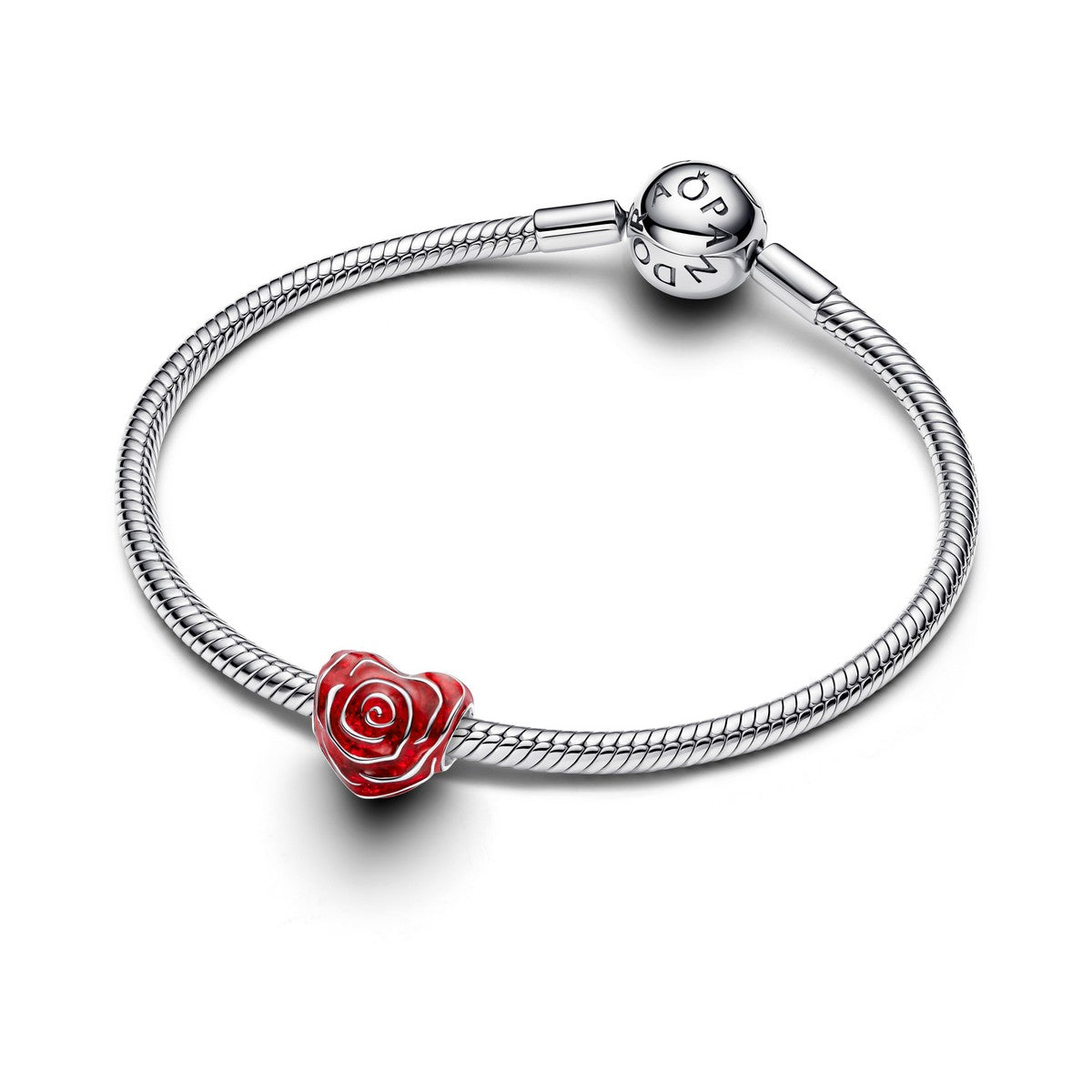 Pandora Roos Hart Bedel zilver rood - 793673C01