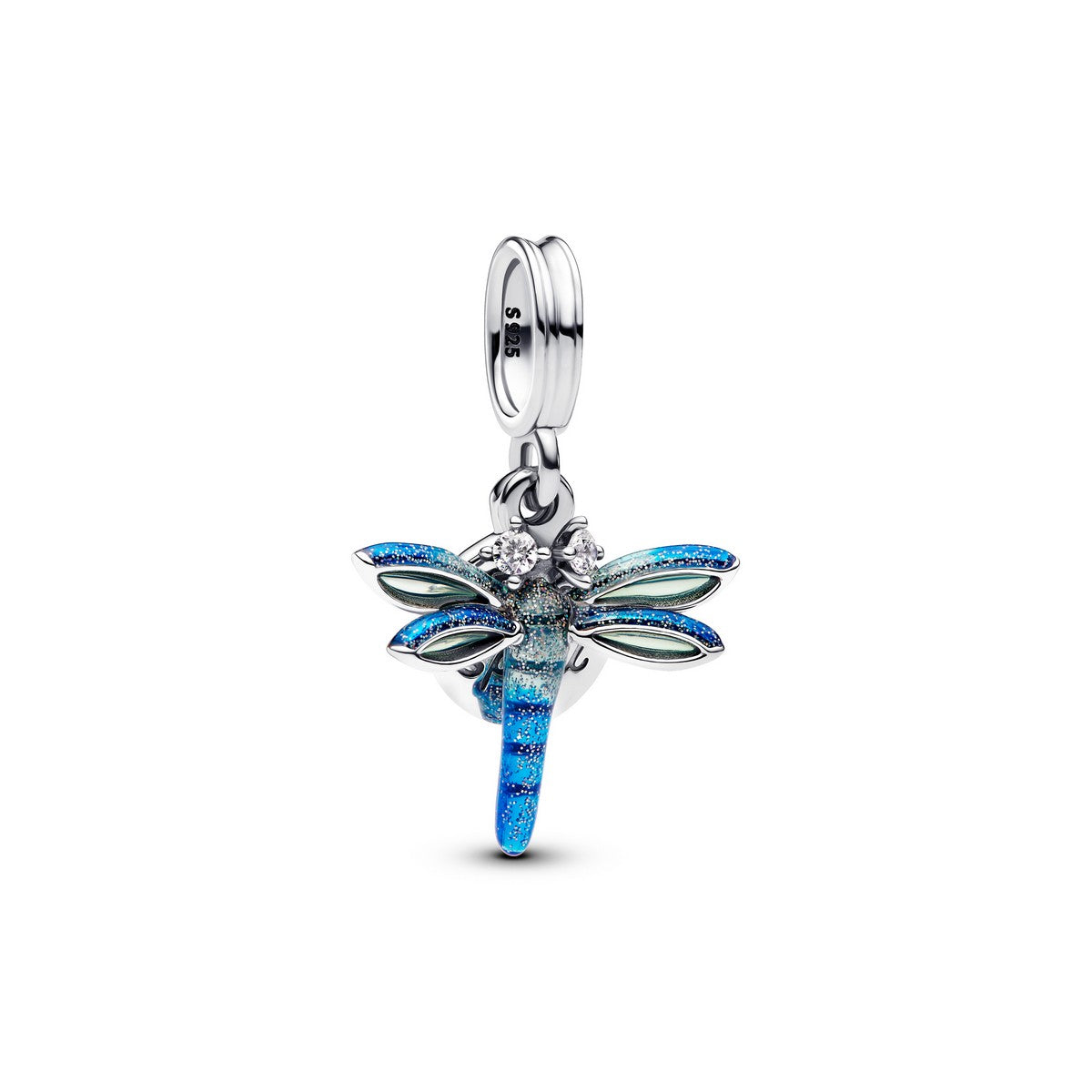 Pandora Dubbele hangende bedel met libel zilver - 793745C01