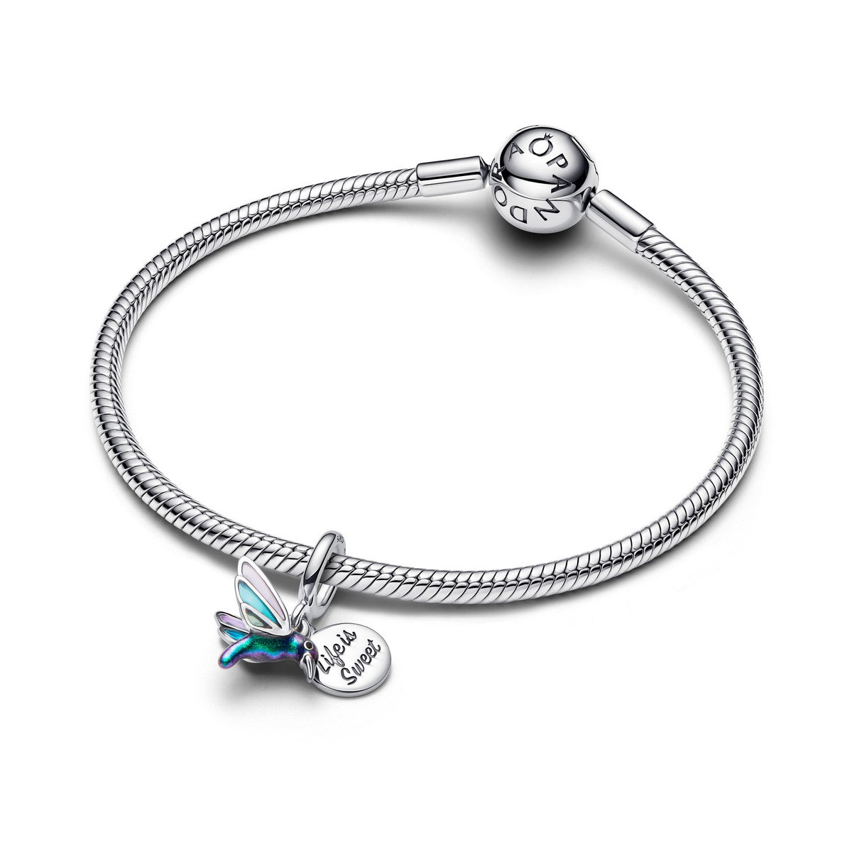 Pandora Kolibrie Dubbele Hangende Bedel zilver - 793746C01