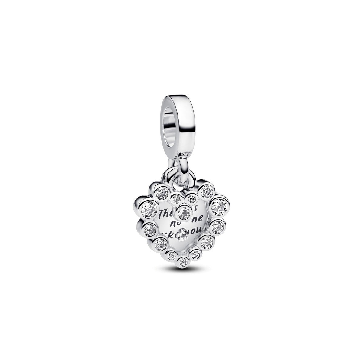 Pandora Sparkling Heart-dubbele hangende bedel zilver - 793765C01