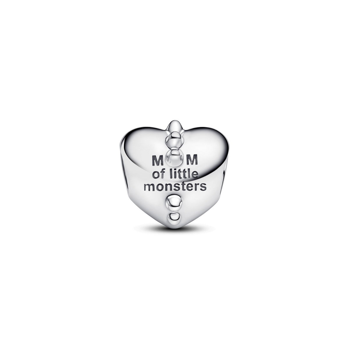 Pandora Mum's Little Monsters-hartbedel zilver - 793768C01