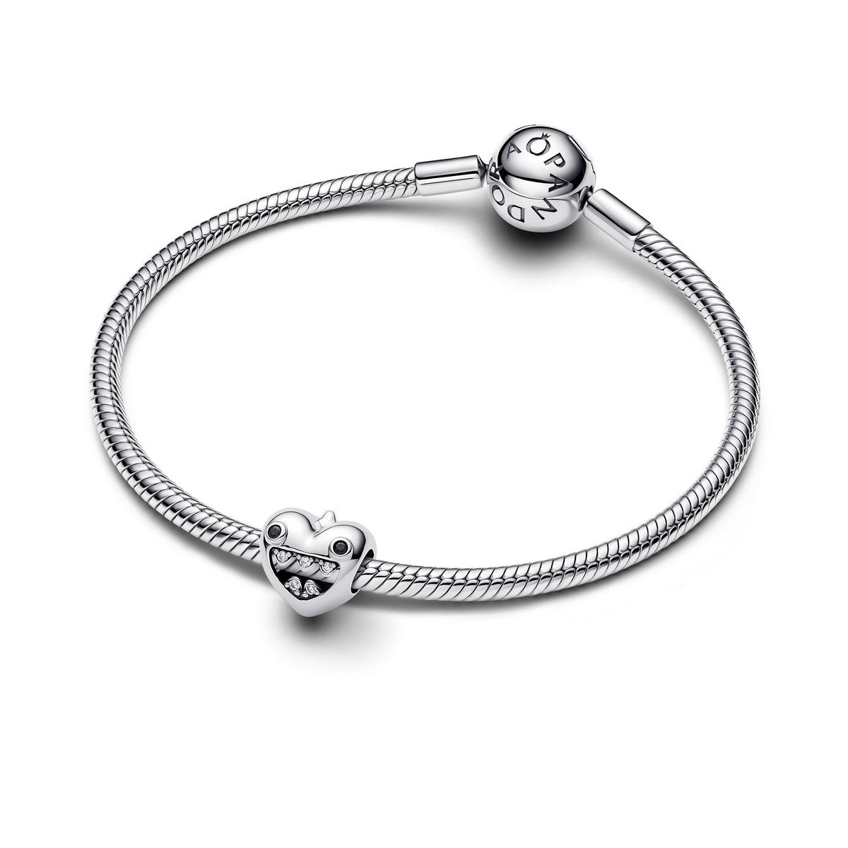 Pandora Mum's Little Monsters-hartbedel zilver - 793768C01