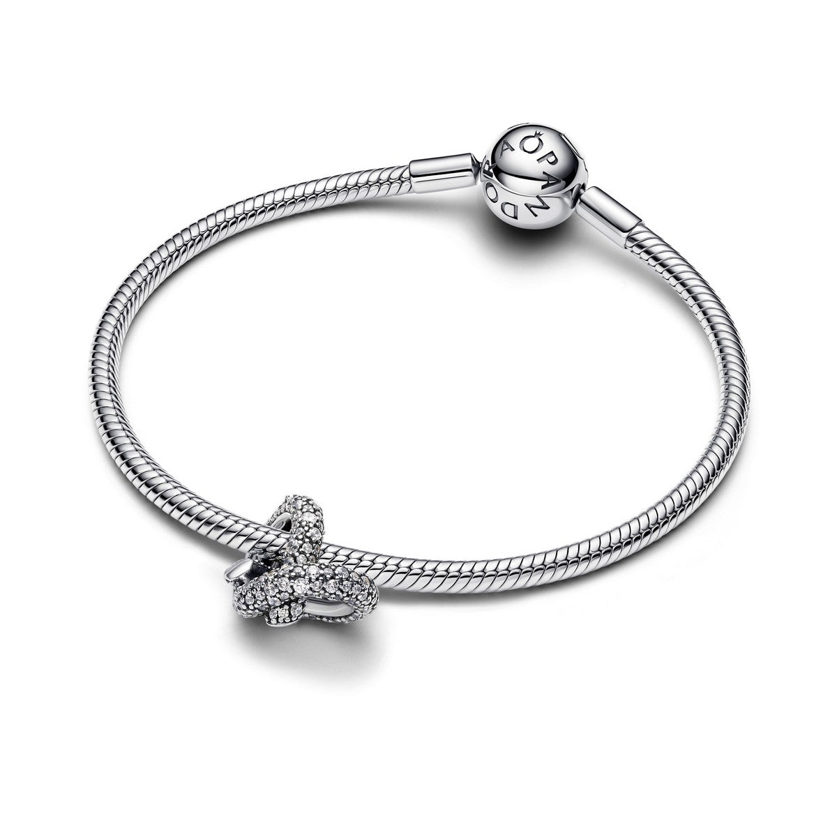 Pandora Pavé Infinity Knoop Hart Bedel zilver - 793771C01