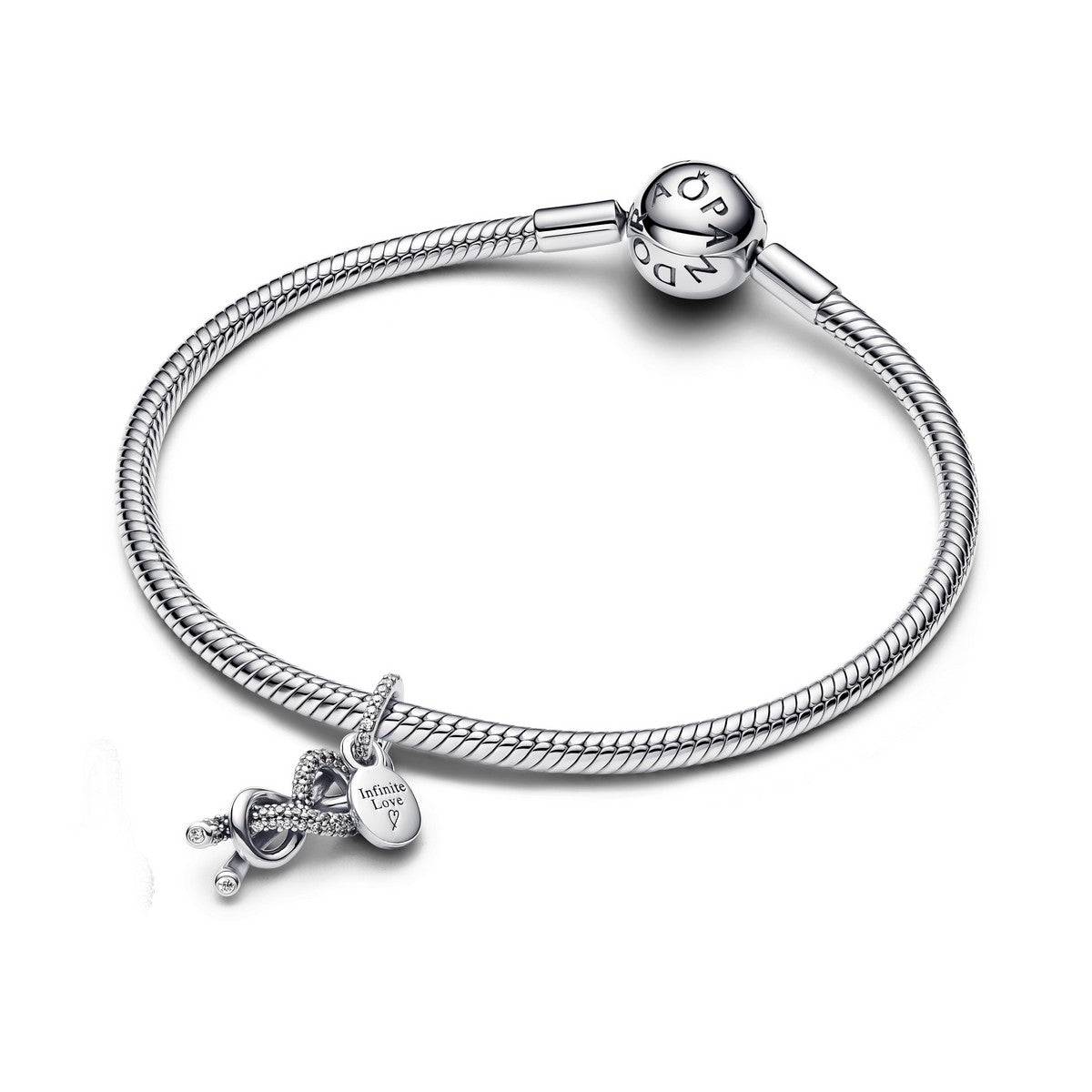 Pandora Pavé Infinity Knot- hangende bedel zilver - 793780C01