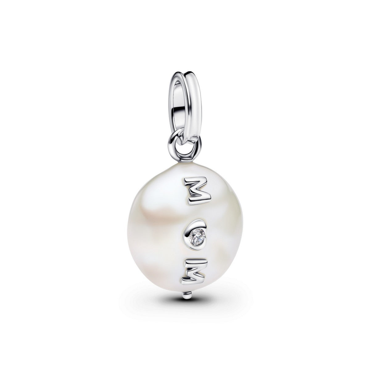 Pandora Mum-bedel met behandelde gecultiveerde barokparel zilver - 793783C01