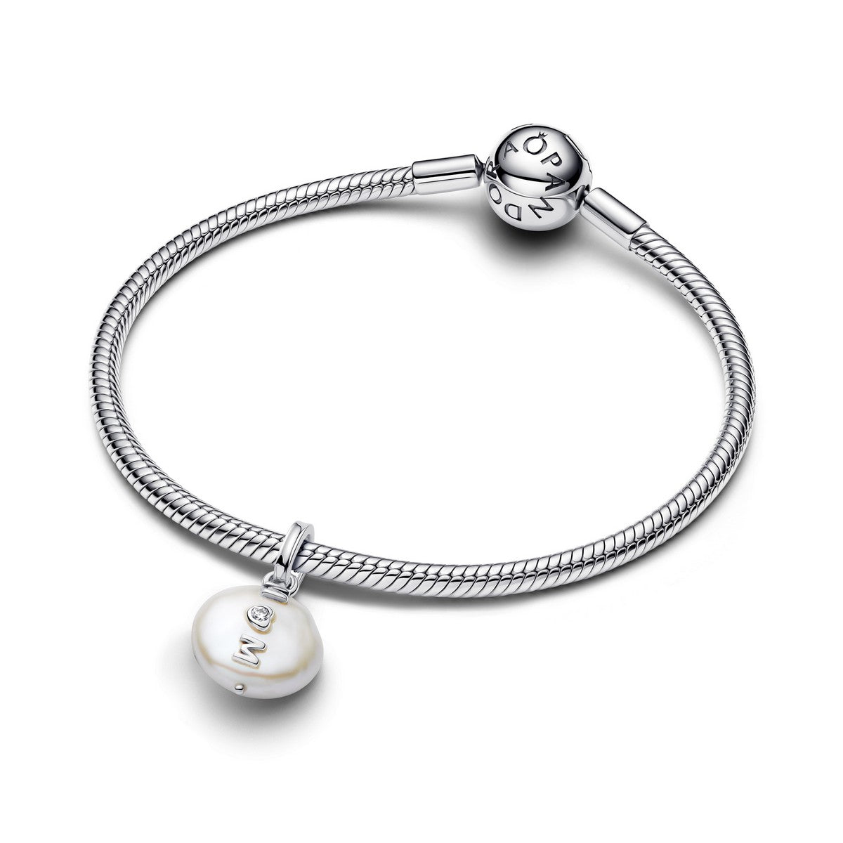 Pandora Mum-bedel met behandelde gecultiveerde barokparel zilver - 793783C01