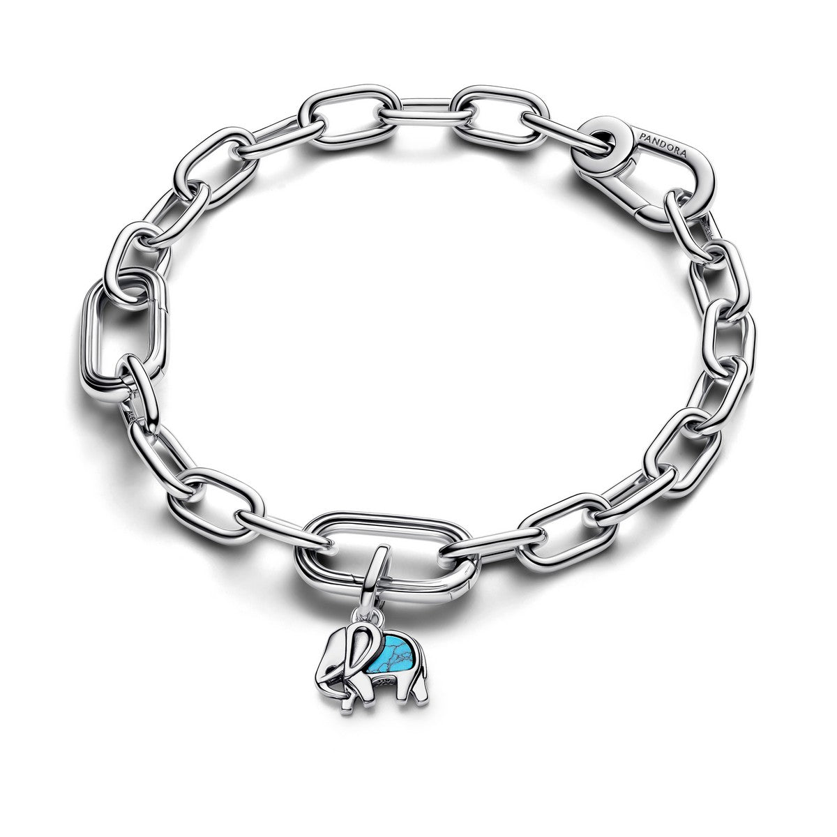 Pandora Turquoise Olifant Mini Hangende Bedel zilver - 793858C01
